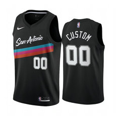 Nike San Antonio Spurs #5 Dejounte Murray Custom Black City Edition Fiesta 2020-21 Stitched NBA Jersey