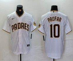 Nike San Diego Padres #10 Jurickson Profar White Game Authentic Stitched MLB Jersey