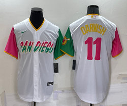 Nike San Diego Padres #11 Yu Darvish White 2022 City Game Authentic Stitched MLB Jersey