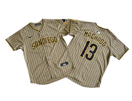 Nike San Diego Padres #13 Manny Machado Brown stripe Limited Authentic Stitched MLB Jersey