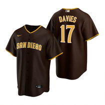 Nike San Diego Padres #17 Zach Davies Brown Game Authentic Stitched MLB Jersey
