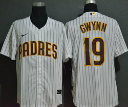 Nike San Diego Padres #19 Tony Gwynn White Game Authentic Stitched MLB Jersey