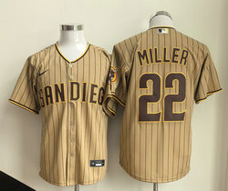 Nike San Diego Padres #22 Mason Miller Brown stripe Authentic Stitched MLB Jersey