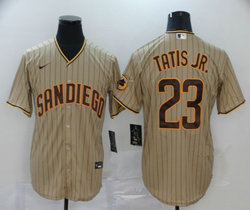 Nike San Diego Padres #23 Fernando Tatis Jr. Brown stripe Game Authentic Stitched MLB Jersey