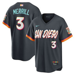 Nike San Diego Padres #3 Jackson Merrill Obsidian 2026 City MLB Jersey