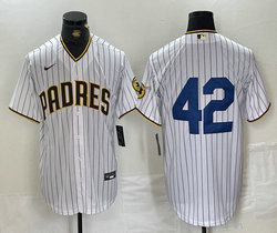 Nike San Diego Padres #42 Jackie Robinson White Game Stitched MLB Jersey