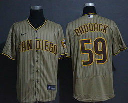 Nike San Diego Padres #59 Chris Paddack Brown stripe Game Authentic Stitched MLB Jersey