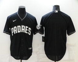 Nike San Diego Padres Blank Black Game Authentic Stitched MLB Jersey