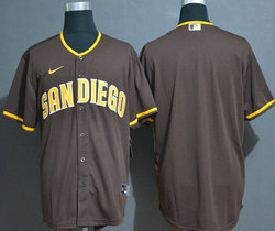 Nike San Diego Padres Blank Brown Game Authentic Stitched MLB Jersey