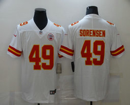 Nike Kansas City Chiefs #49 Daniel Sorensen White Vapor Untouchable With Team Patch Authentic Stitched NFL Jersey