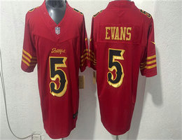 Nike San Francisco 49ers #5 Mike Evans Red Rivalries Authentic Stitched NFL Jersey