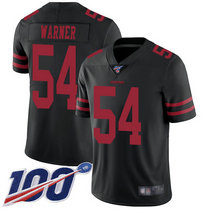 Nike San Francisco 49ers #54 Fred Warner 100th Season Black Vapor Untouchable With Team Patch Authentic Stitched NFL Jersey