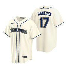 Nike Seattle Mariners #17 Emerson Hancock Cream Game 2020 MLB Draft Jersey