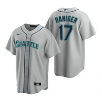 Nike Seattle Mariners #17 Mitch Haniger Gray Game Authentic Stitched MLB jersey