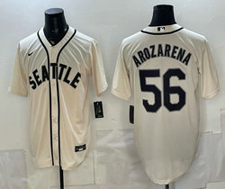 Nike Seattle Mariners #56 Randy Arozarena Cream With Name Stitched Baseball Jersey