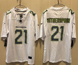 Nike Seattle Seahawks #21 Devon Witherspoon White Fashion Stitched Football Jersey