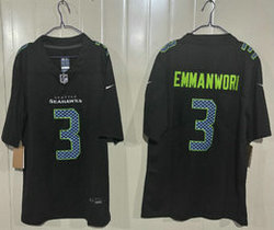 Nike Seattle Seahawks #3 Nick Emmanwori Black Fashion Stitched Football Jersey