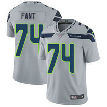 Nike Seattle Seahawks #74 George Fant Grey Vapor Untouchable Limited Authentic Stitched NFL Jersey