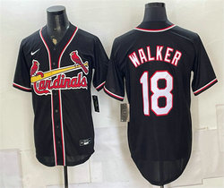 Nike St. Louis Cardinals #18 Jordan Walker 2026 Fashion Replica Black Out Stitched Baseball Jersey