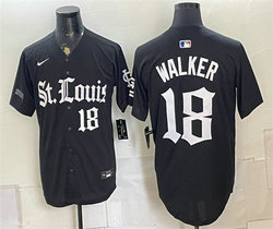 Nike St. Louis Cardinals #18 Jordan Walker Black Gothic Legacy Edition' Vapor Premier Baseball Jersey