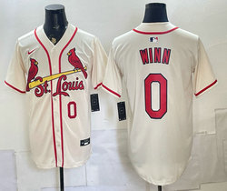 Nike St.Louis Cardinals #0 Masyn Winn Cream MLB Jersey