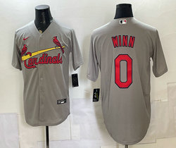 Nike St.Louis Cardinals #0 Masyn Winn Gray MLB Jersey
