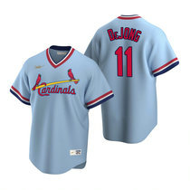 Nike St.Louis Cardinals #11 Paul DeJong Cooperstown Collection Light Blue Authentic Stitched MLB Jersey