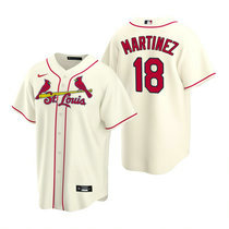 Nike St.Louis Cardinals #18 Carlos Martinez Cream Game Authentic stitched MLB jersey