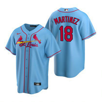 Nike St.Louis Cardinals #18 Carlos Martinez Light Blue Game Authentic stitched MLB jersey