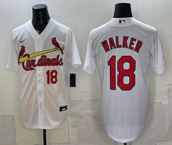 Nike St.Louis Cardinals #18 Jordan Walker White Game Authentic Stitched MLB Jersey