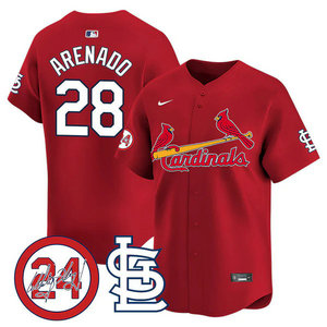 Nike St.Louis Cardinals #28 Nolan Arenado Red 2024 Memorial Authentic stitched MLB jersey