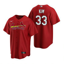 Nike St.Louis Cardinals #33 Kwang-hyun Kim Red Game Authentic stitched MLB jersey