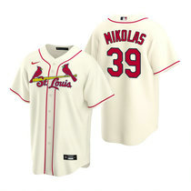 Nike St.Louis Cardinals #39 Miles Mikolas Cream Game Authentic stitched MLB jersey