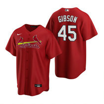 Nike St.Louis Cardinals #45 Bob Gibson Red Game Authentic stitched MLB jersey
