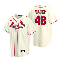 Nike St.Louis Cardinals #48 Harrison Bader Cream Game Authentic stitched MLB jersey