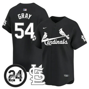 Nike St.Louis Cardinals #54 Sonny Gray Black 2024 Memorial Authentic stitched MLB jersey
