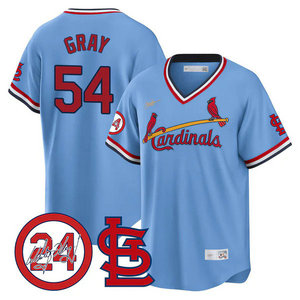 Nike St.Louis Cardinals #54 Sonny Gray Blue 2024 Memorial Pullover Authentic stitched MLB jersey