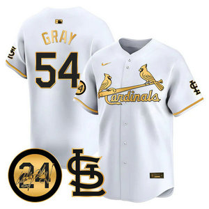 Nike St.Louis Cardinals #54 Sonny Gray White 2024 Memorial Gold Name Authentic stitched MLB jersey