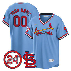 Nike St.Louis Cardinals Custom Blue 2024 Memorial Pullover Authentic stitched MLB jersey