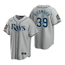 Nike Tampa Bay Rays #39 Kevin Kiermaier Gray Rays Game 2020 World Series Game MLB jersey