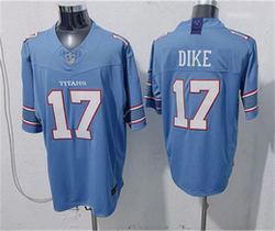 Nike Tennessee Titans #17 Chimere Dike 2026 Light Blue Authentic Stitched NFL Jersey