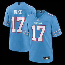 Nike Tennessee Titans #17 Chimere Dike Light Blue Vapor Authentic Stitched NFL Jersey