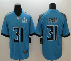 Nike Tennessee Titans #31 Kevin Byard With 2020 Super Bowl LIV Patch New Light Blue Vapor Untouchable Authentic Stitched NFL Jersey