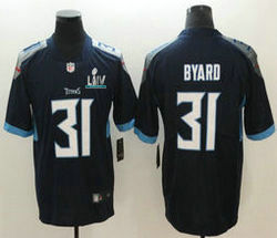 Nike Tennessee Titans #31 Kevin Byard With 2020 Super Bowl LIV Patch New Navy Blue Vapor Untouchable Authentic Stitched NFL Jersey