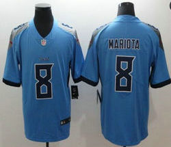 Nike Tennessee Titans #8 Marcus Mariota New Light Blue Vapor Untouchable Limited Authentic Stitched NFL Jersey