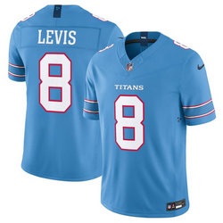 Nike Tennessee Titans #8 Will Levis 2026 Light Blue Authentic Stitched NFL Jersey