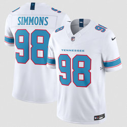 Nike Tennessee Titans #98 Jeffery Simmons White 2026 Vapor Authentic Stitched NFL Jersey