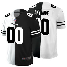 Nike Tennessee Titans Customized White and Black Authentic Stitched NFL Jerseys