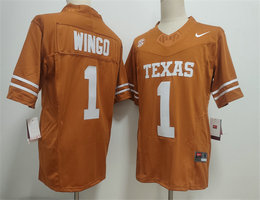 Nike Texas Longhorns #1 Ryan Wingo Orange 2026 Stitched Jersey