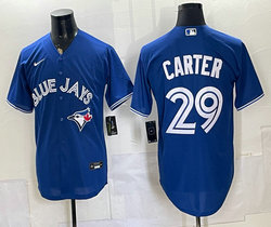 Nike Toronto Blue Jays #29 Joe Carter Royal Authentic Stitched MLB Jersey